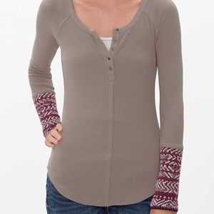 Free People Newbie Thermal Top Almond Small